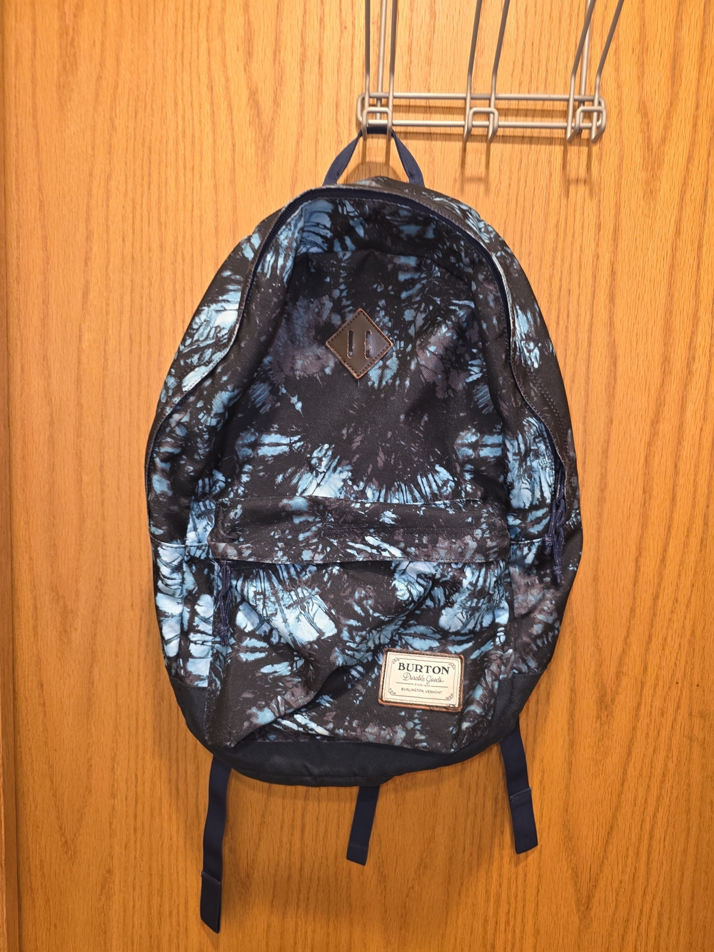 Burton Black and Light Blue Tie-Dye Backpack